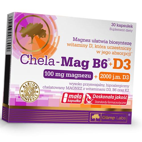 

Хелат Магнію та Вітаміни В6 Д3, Chela-Mag B6+D3, Olimp Nutrition (36283121) 30caps