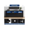 TV Stand - MUVOE - 160x35x60cm - Glossy - LED Lighting - 3 Open Compartments
