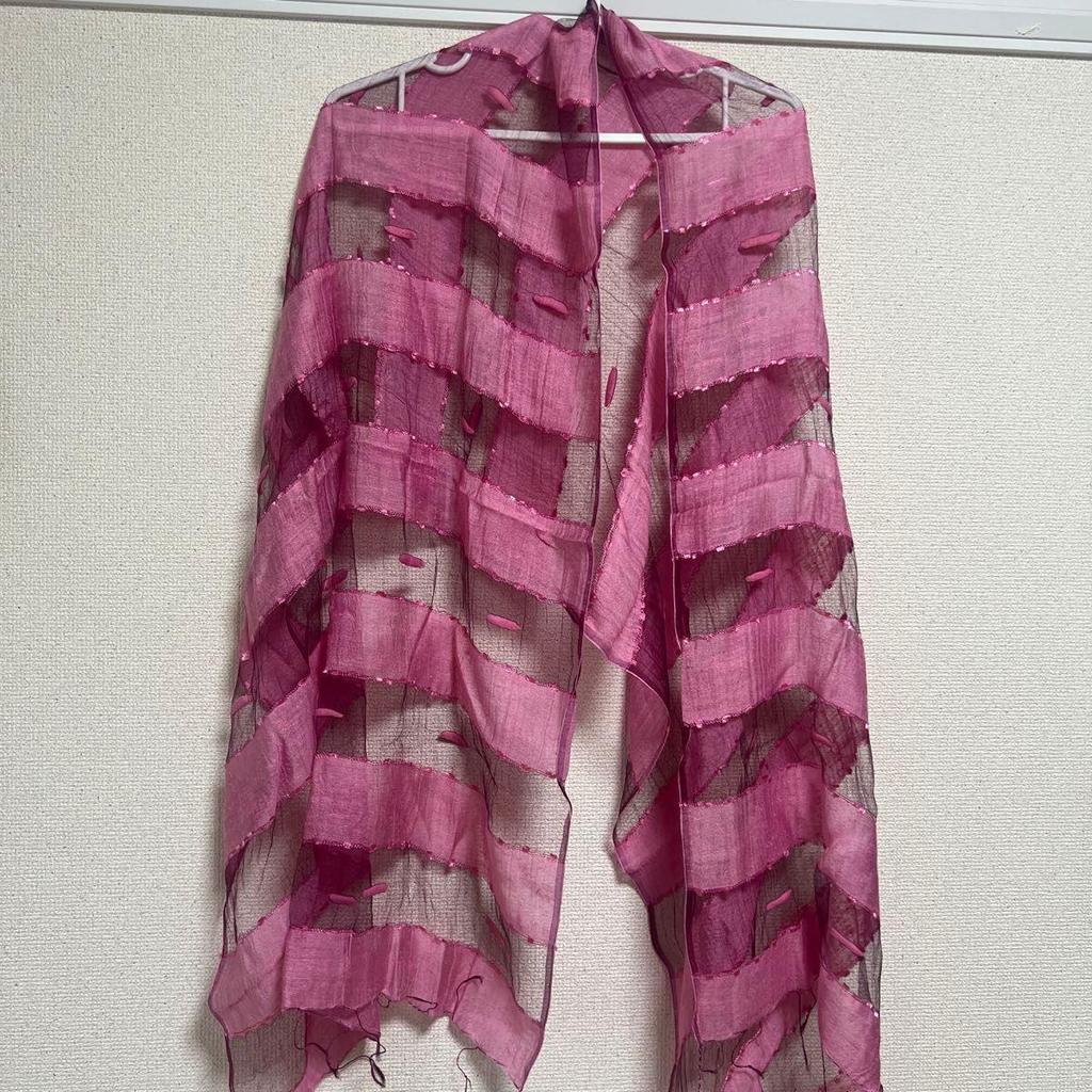 Used Thai silk organza stole shawl 100% silk
