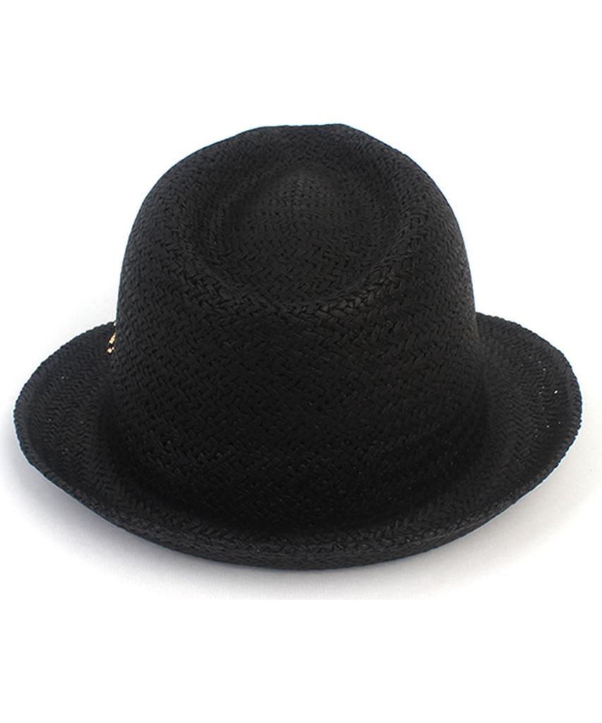 Yunibeosyeolkemiseuteuli Bu Swing Simple Black Fedora Summer Hat