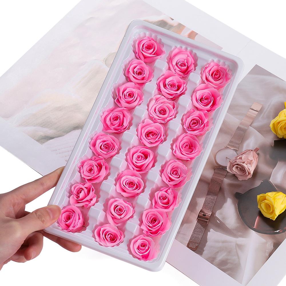 Eternal Flower Gift Box Set 2-6cm Handmade Rose Decorative Flowers, DIY Gift Flower Box
