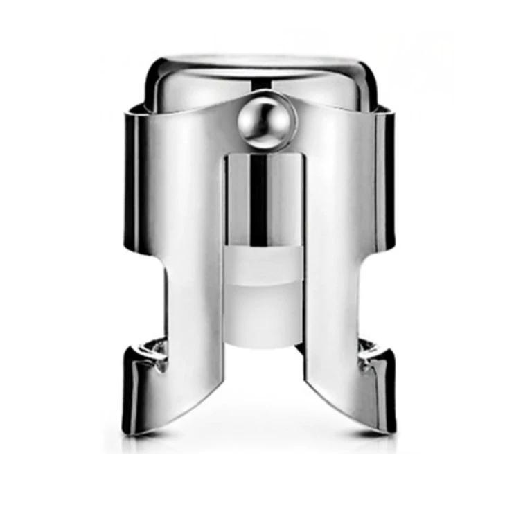 1PC Wine Bottle Stopper Wine Beer Bottle Cork Plug Stainless Steel Champagne Sparkling Stopper Bar Tools 1PC Sealing Bottle Cap