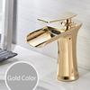 Waschtischarmaturen, Wasserfall, Badezimmer-Wasserhahn, Einhand-Waschtisch-Mischbatterie, Bad, antiker Wasserhahn, Messing, Waschbecken, Wasserkran, Silber 6009