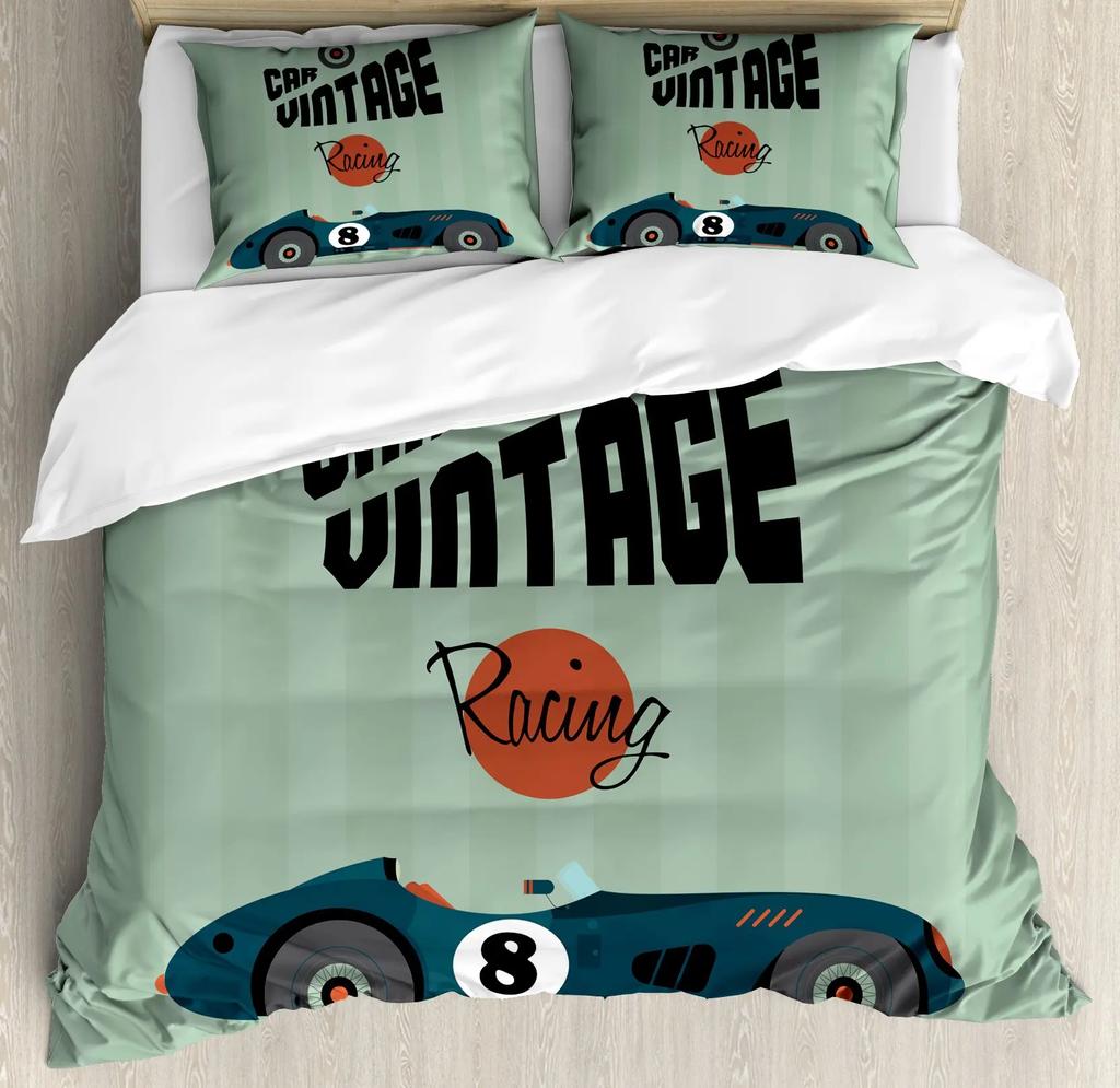 Cars Duvet Cover Set Cartoon Monster Truck Cool Vehicle Duvet Cover Set Bedclothes Double Queen King Size Polyester Qulit Cover