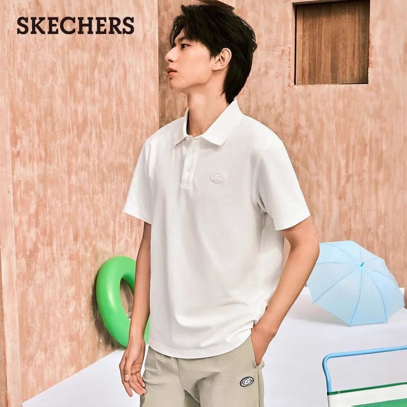 Skechers Мужская футболка-поло с эффектом прохлады и быстрым высыханием M