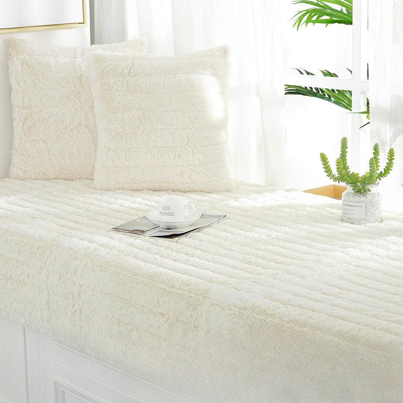 Plush Bay Window Mat Window Mat Fabric Pastoral Life Bay Window Tatami Seat Mat Thickened Non-Slip Balcony Mat