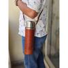 Reusable Leather Water Bottle Carrier, Unisex, Stylish, Convenient, Personalize