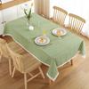 Dot Plaid Cotton Plaid Tablecloth Lace Tassel Rectangle Dining Table Cloth Dust Cover