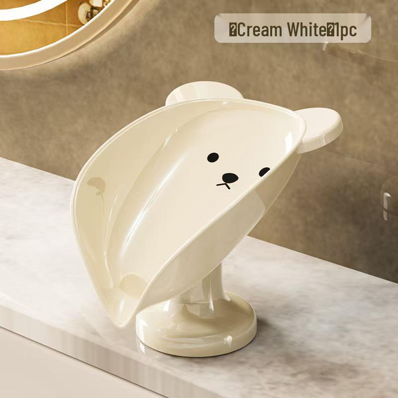 

Luxury Suction Cup Soap Dish with Drainage - Punch-free Bathroom Countertop Storage Rack 12.5*10*11.4 cm кремовый/белый