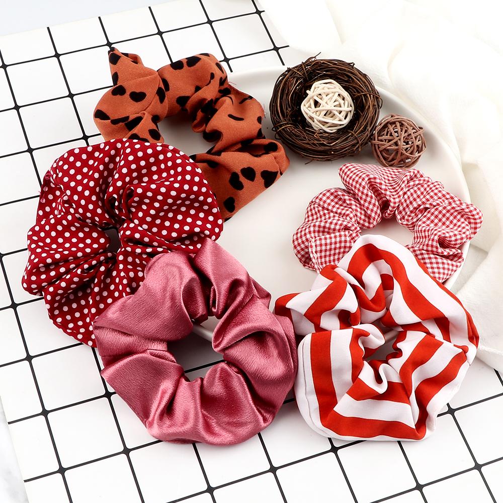 47 Styles 5pcs Fashion Elastic Hair Bands Simple Basic Ponytail Holder Rubber Band Headwear for Women Girl Hair Accessories Gift