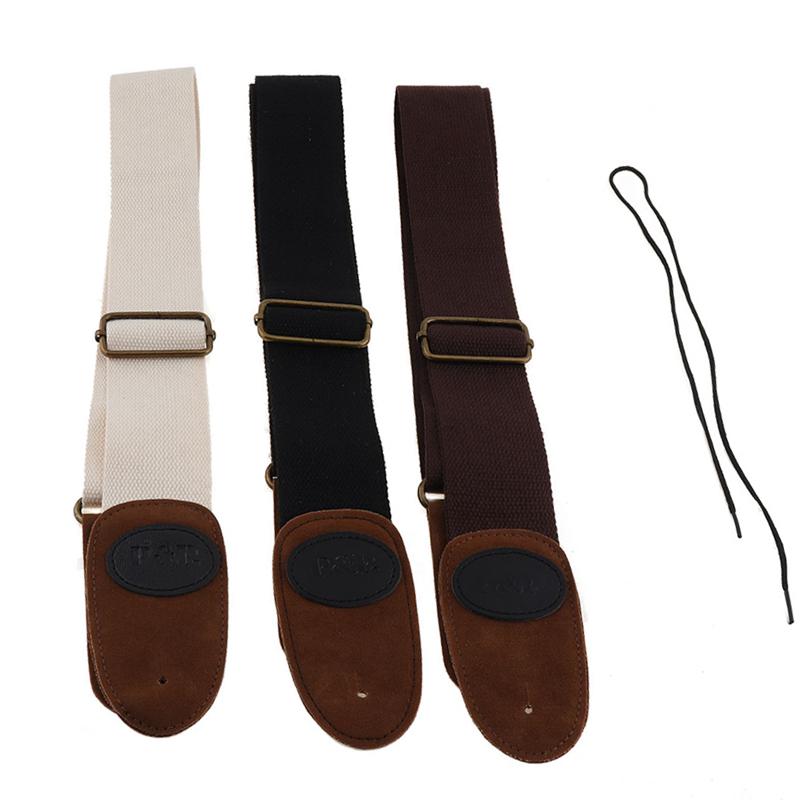 3 Colors Adjustable Pure Cotton Guitar Strap for Acoustic Electric Bass Guitar