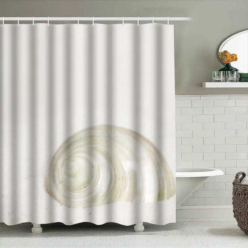 Large Shell Bath Rug Luxury Bathroom Decor Item Soft Non-Slip Microfiber Mat Easy Cleaning Quick Drying For Bathtub Or Shower St