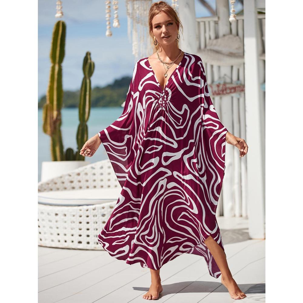 Women's Loose Plus Size Beach Cover Dress
