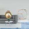 Vintage Ornate Round Photo Frame with European Metal Wall Hanging Shelf Multifunctional Display for
