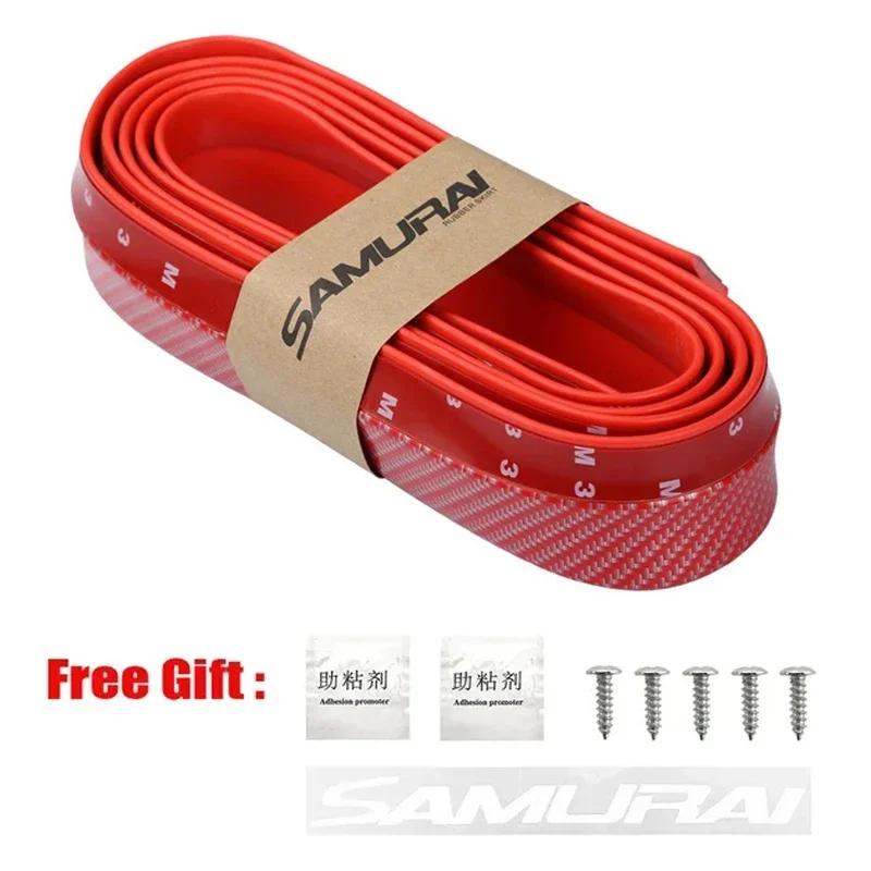 Car Bumper Lip Stickers Soft Carbon Fiber Car Rubber Bumper Strip Outside Bumper Front Lip Car Bumper Protectors