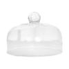 Cake Transparent Glass Stand Round Lid Plate Dessert Presentation Material Suitable for