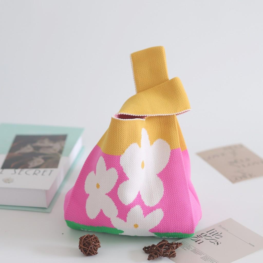 Trendy Knit Bucket Bag For Women Soft And Spacious Tote Bag With Eye-catching Patterns Ideal For Daily Wear And Gifts