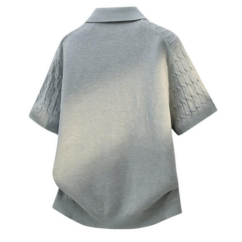 Short Sleeve Sweater Lapel Polo T-Shirt