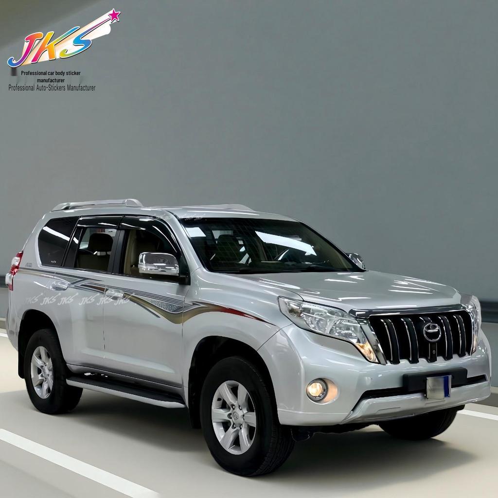 Personalized Colorful Stripes for Toyota Prado 2010-2023: Car Body Decals & Modified Stickers