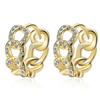 Echte 925 Sterling Silber Kette-förmige Ohrringe für Damen Runde Kreise Mikro-eingelegte Zirkon Ohrringe Hochzeitsfeier Schmuck Geschenke
