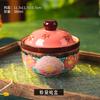 Ceramic Stew Pot with Lid Home Use Soup Bowl for One Person Steamed Egg Cup Bird Nest Bowl