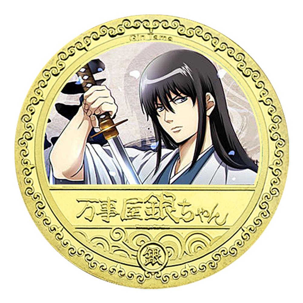 Japanese Classic Anime Manga Gold Commemorative Coin Metal Badge Commemorative Badge Boutique