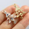 10 Piece Multicolor Christmas Tree Charms Pendant Bracelet Making Pendant Necklace DIY Anklet Earrings Jewelry Findings, 27x15mm