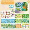 1Set Cartoon Quiet Book Montessori Busy Book with Animal Recognition Puzzle Interactive Game Cards for Preschool DIY Puzzle Book