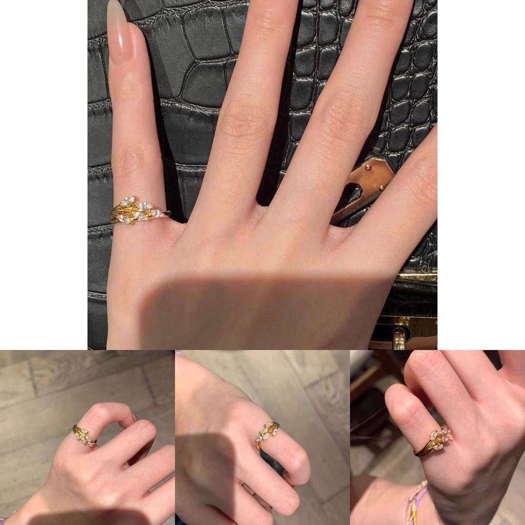 Elegant Adjustable Gold Wheat Spike Ring For Women Stylish Minimalist Fashion Jewelry