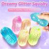 Brinquedo Squishy Amendoim com Glitter Subida Lenta Textura Macia Manteigosa Maltose Fidget Crocante Apertar ASMR Sensorial Alívio de Estresse Novo