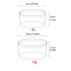 4Pcs PVC Transparent Ice Bucket Clear Washing Up Bowl Outdoor Folding Water Basins  Picnic