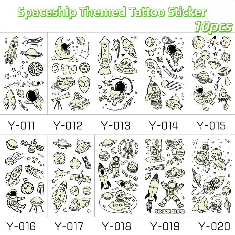 Jungen Cartoon Transfer Tattoos Aufkleber Baufahrzeug Roboter Transport Raumschiff Themen Temporäres Tattoo für Kinder