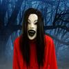 Women Creepier Head Gear Prop Scary Crying Woman Headgear with Long Hair, Halloween Party Cosplays Costume Headwear Prop