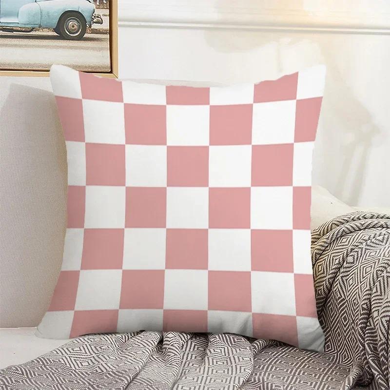 

Pillowcases for Sofa Cushions Checkerboard Pillow Cases Decorative Pillows Covers Pillowcase Cushion Cover 45*45 45x45 Anime Bed 16x16Inch