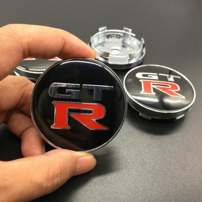 4 adet/60mm Araba Rozeti Tekerlek Göbeği Kapakları Merkezi Kapak GTR Amblem logo çıkartması Çıkartmaları Araba Styling için Ni + ss + an