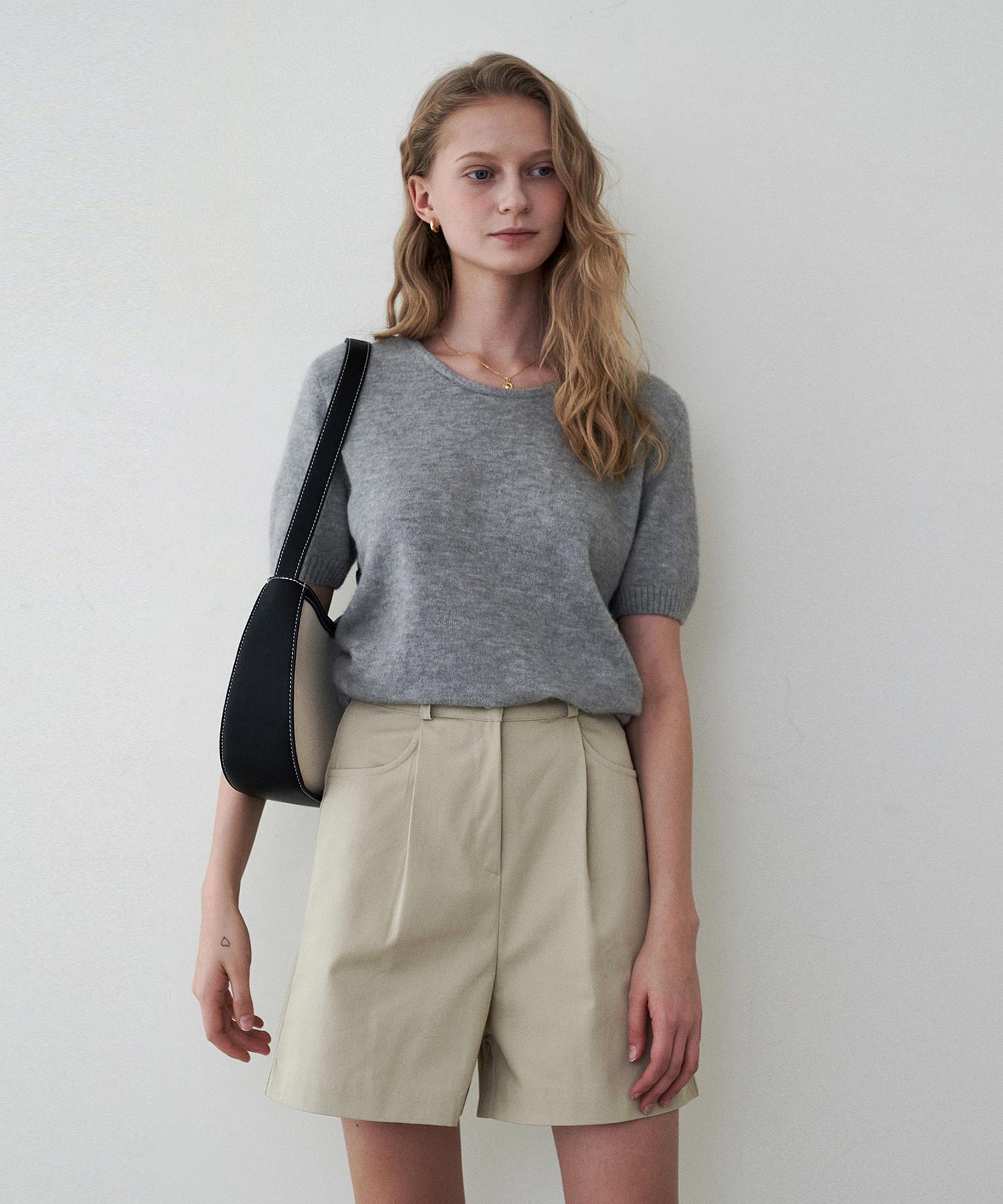 Roeil Soft U-Neck Pullover - Gray Free