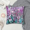 Sakura In The Wind Square Pillowcase Polyester Linen Velvet Creative Zip Decor Throw Pillow Case Sofa Cushion Cover 18"