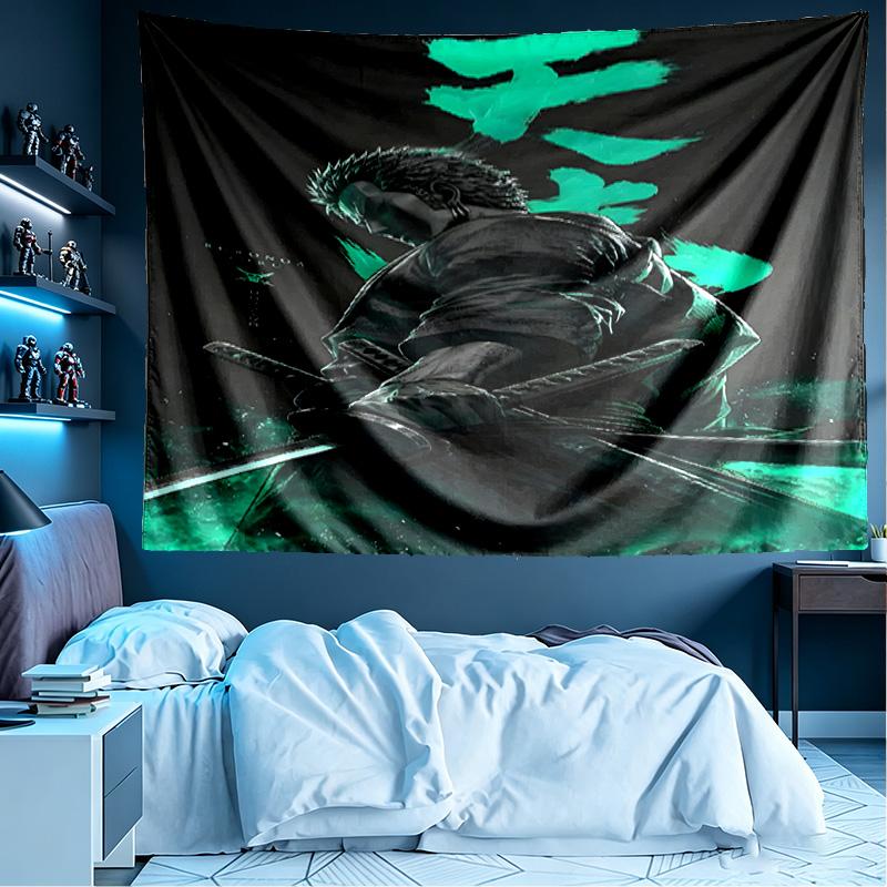 Roronoa Zoro Print Tapestry, Lightweight Wall Hanging, for Bedroom, Dorm, Living Room, Home Art Decor, Birthday Christmas Gift for Friends