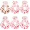 6pcs Satin Scrunchies Girls Elastic Hair Band Ponytail Holder Ties Rubber Bands Bride Bridesmaid Accessories Wedding Supplies