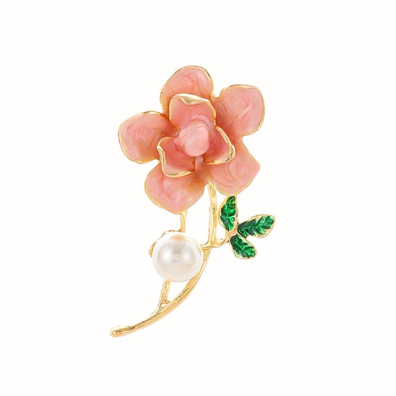 New Fresh Literary Dripping Flower Brooch Simple and Versatile Clothing Pin High-end Jacket Accessories Corsage Woman