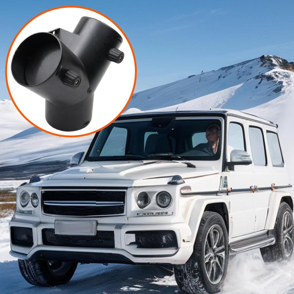 Car Heat Valve Adapter 75mm Y Shape Parking Auto Supplies Parking Heater Duct Connector For Trucks Pickups SUVs RV Camping Daily