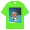 Funny Dripped Out Chicken Meme Print Tshirts Humor Chicken with Shoes Unisex Unisex T Shirt Creativity Popular Loose Cotton Tshirt