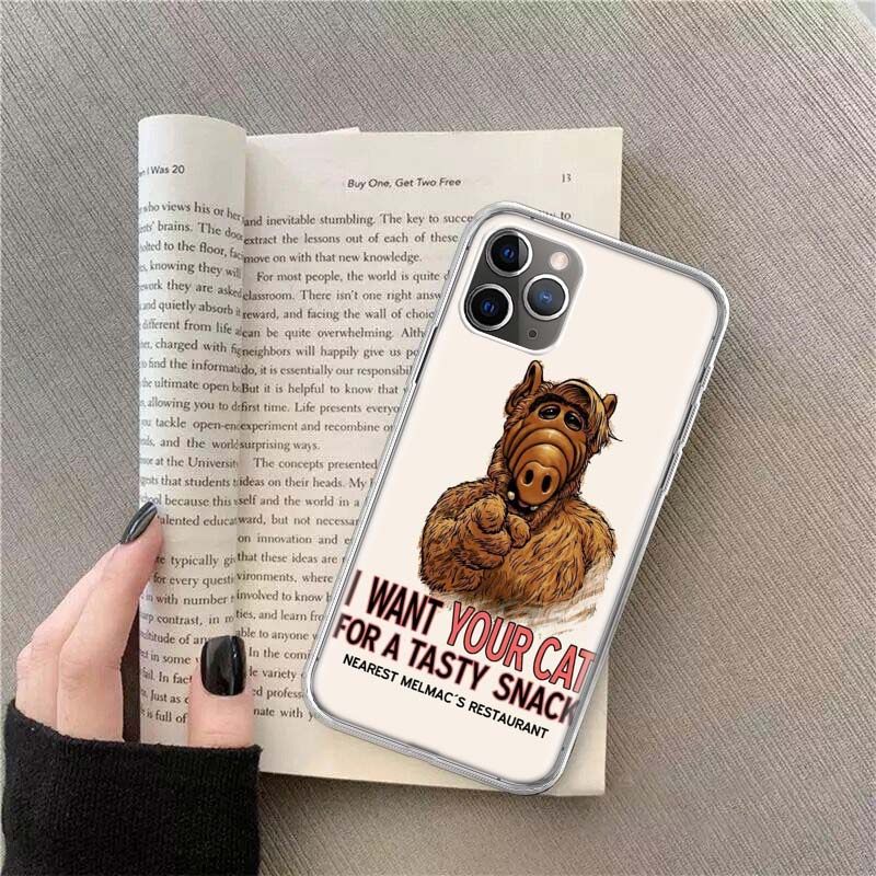 

Alf TV Series Phone Case For Apple Iphone 12 13 Mini 14 15 Pro 17 Pro Max Air 11 16E 16 Plus Shell Cover Clear TPU iPhone 12(12 Pro)
