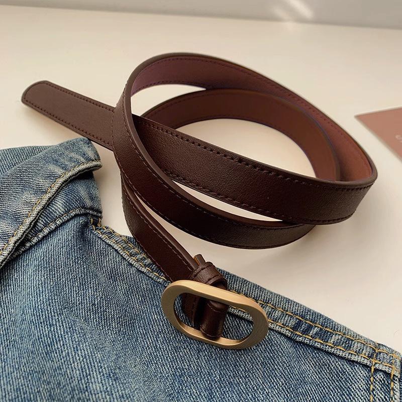 

Женский корейский ретро ремень без отверстий с металлической пряжкой - Универсальный модный тренд