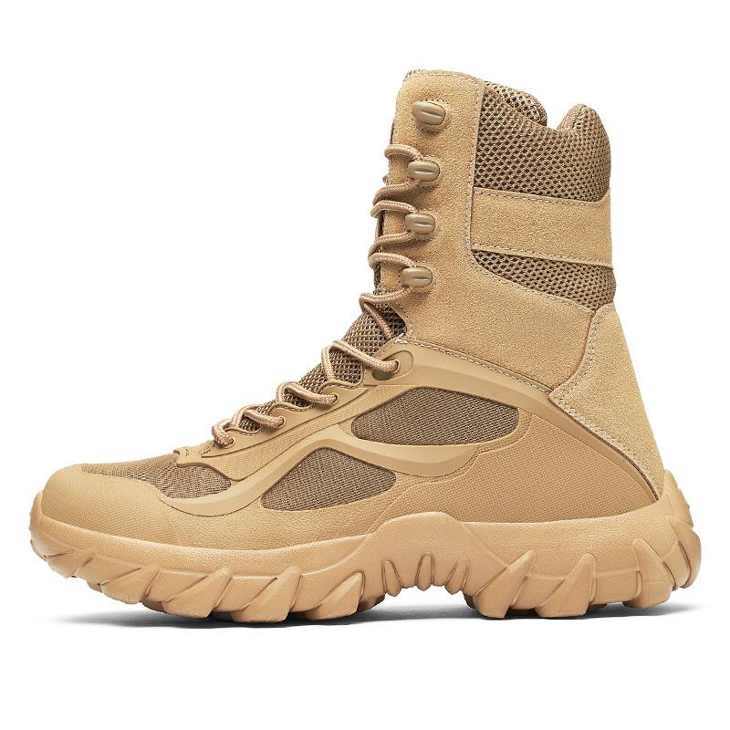 Men's Non-Slip High-Top Outdoor Tactical Combat Boots for Hiking & Mountaineering