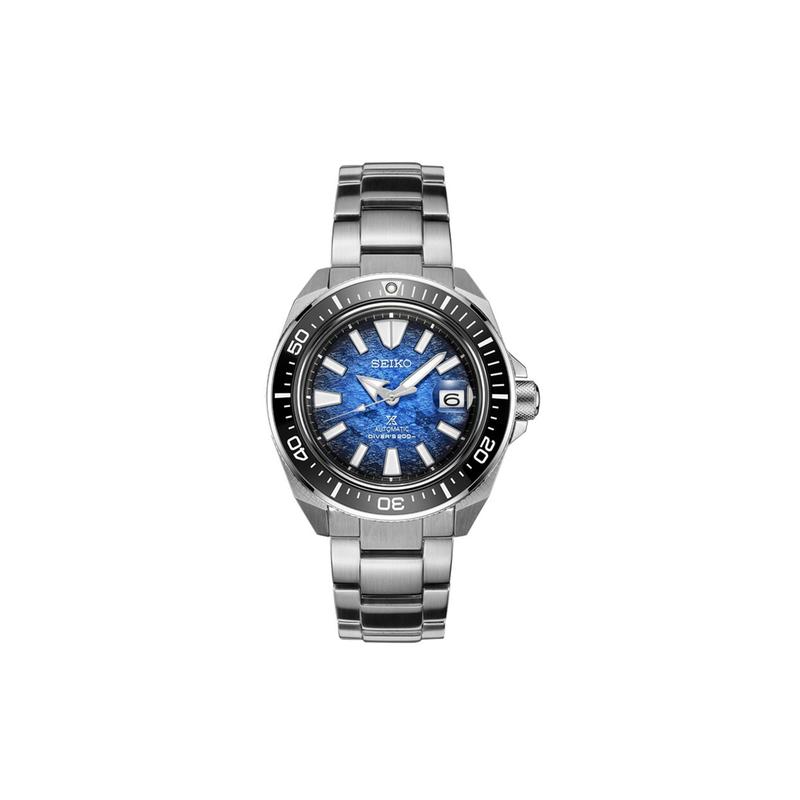 SEIKO Prospex Series Samurai Submariner 200m Waterproof Mechanical Movement Steel Strap Men s Watch Blue Dial SRPE33K1 синий