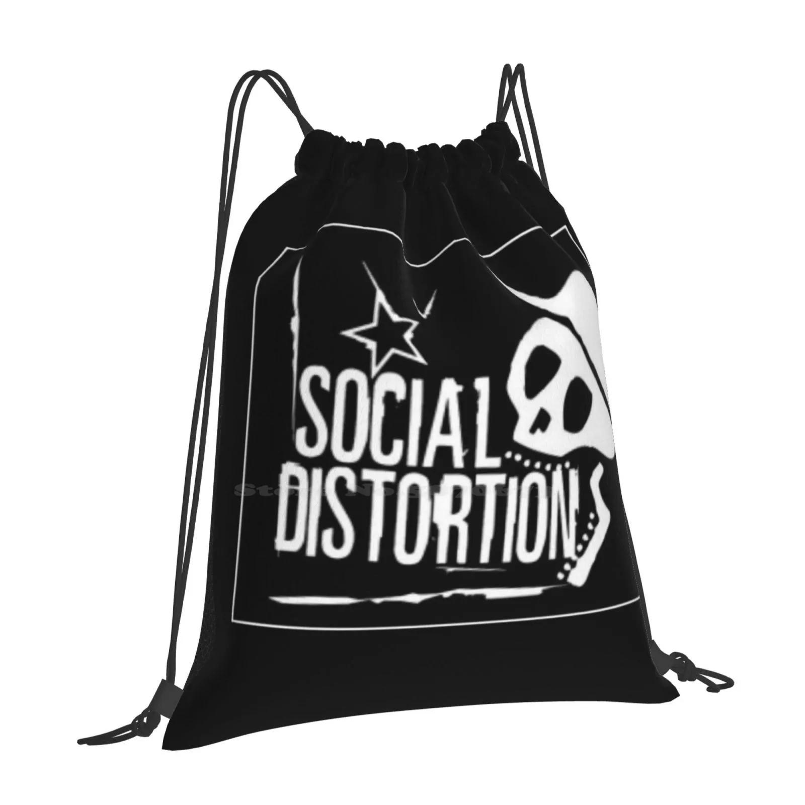 Social Distortion School Bag Big Capacity Backpack Laptop Social Distortion Musicband Legends OneSize
