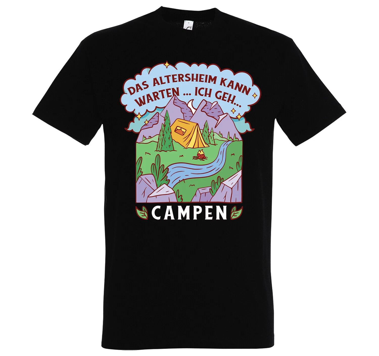 Youth Designz Retirement Home, I Go Camping Mens T-Shirt Logo Print Hiking Fun S