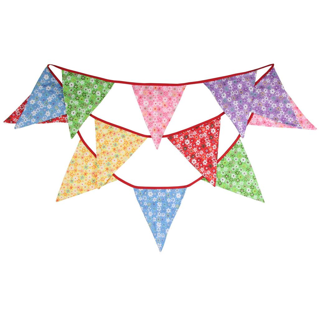 Large Cotton Triangle Flags for Parties and Outdoor Events