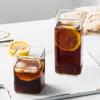 6/4/2/1Pcs Square Glass Cup Coffee Mug Heat-Resistant Water Cups Transparent Tea Mug Cup for Drinking Milk Beertea Juice Dessert
